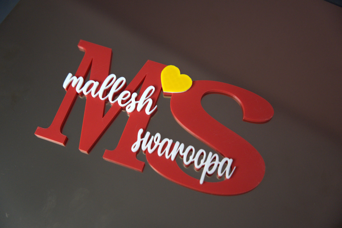 Custom Couple Nameplate